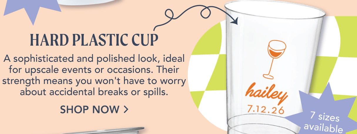 Hard Plastic Cup | A sophisticated and polished look, ideal for upscale events or occasions. Their strength means you won't have to worry about accidental breaks or spills. | Shop Now