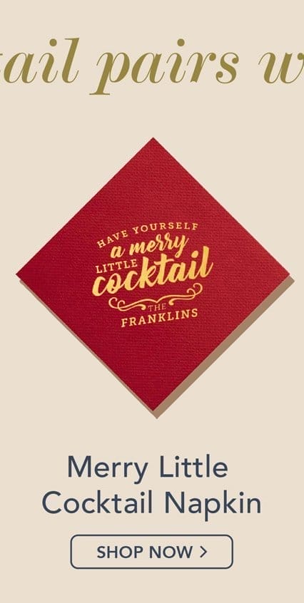 Merry Little Cocktail Napkin | Shop Now