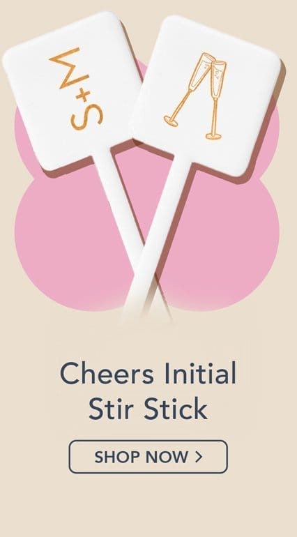 Cheers Initial Stir Stick | Shop Now