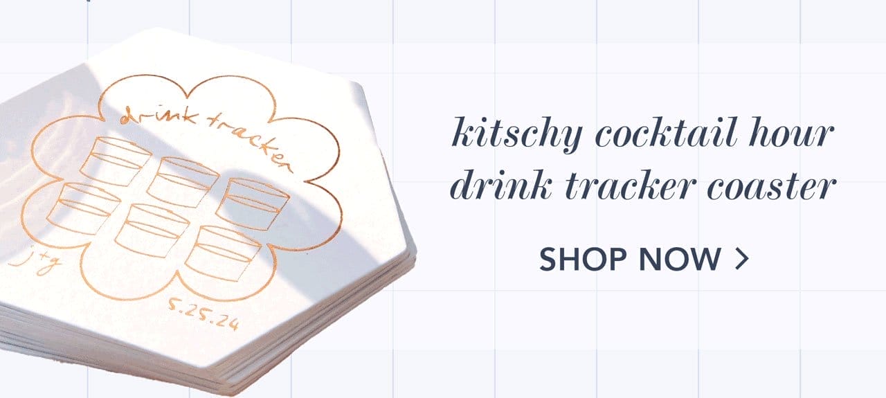 Kitschy Cocktail Hour Drink Tracker Coaster