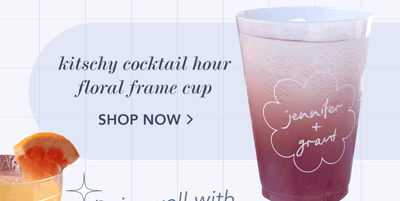 Kitschy Cocktail Floral Frame Cup