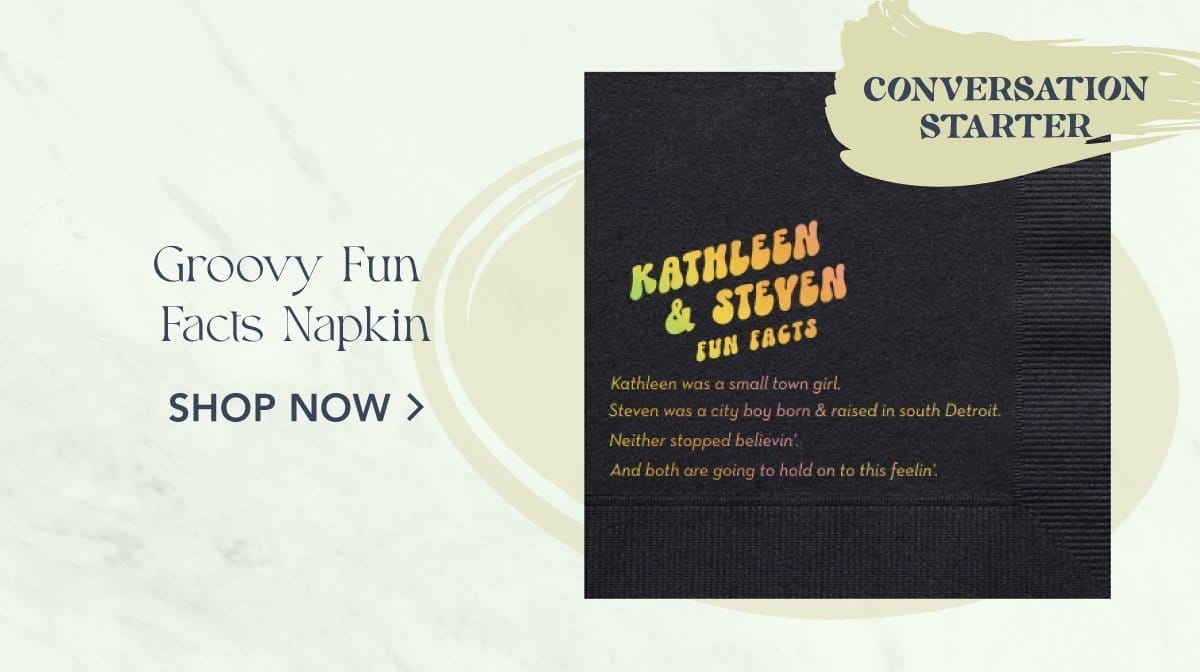 Groovy Fun Fact Napkin | Shop Now