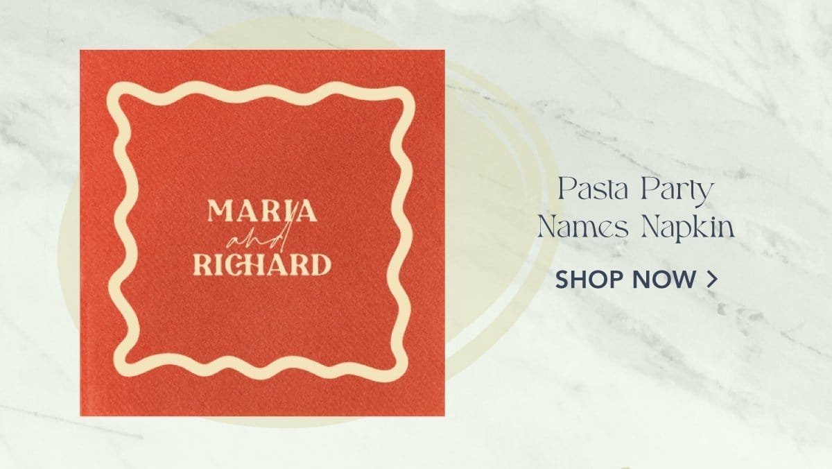 Pasta Party Names Napkin | Shop Now