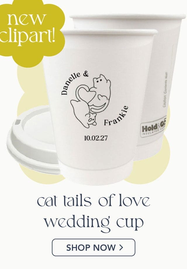 cat tails of love wedding cup | Shop now