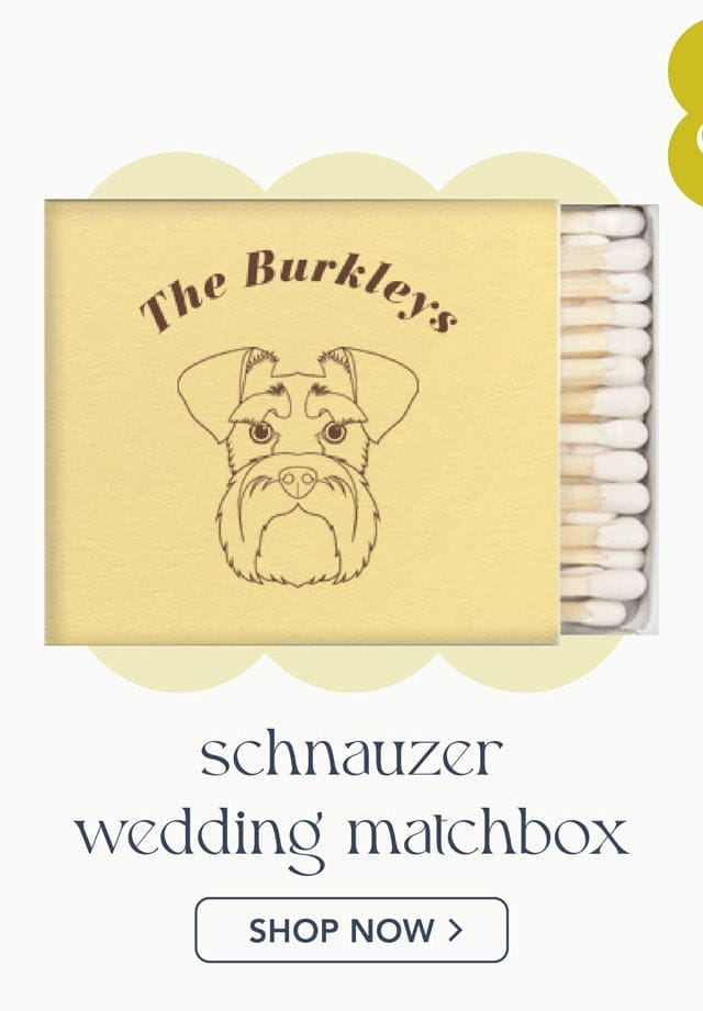 schnauzer wedding matchbox | shop now