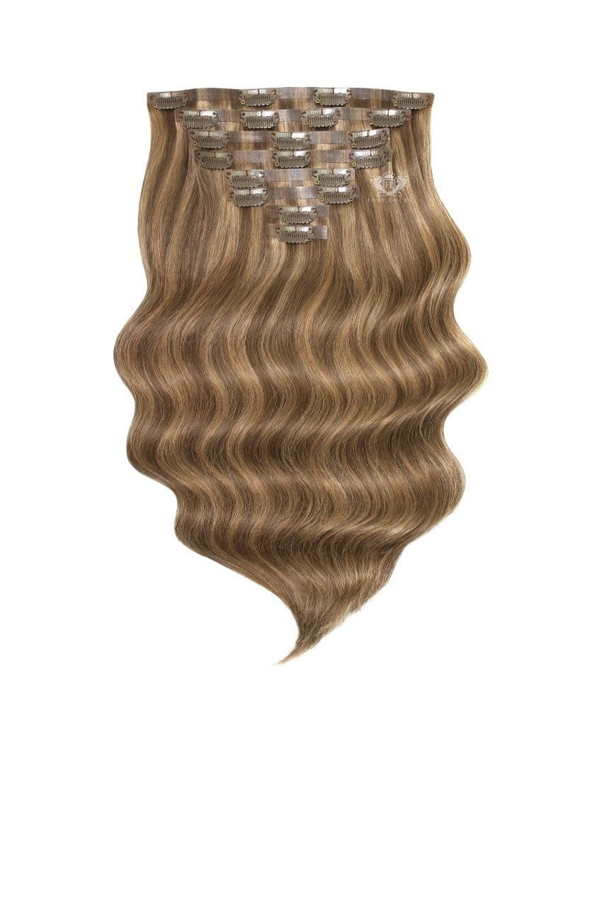 Image of Sunkissed - Elegant 14" Silk Seamless Clip In Human Hair Extensions 120g