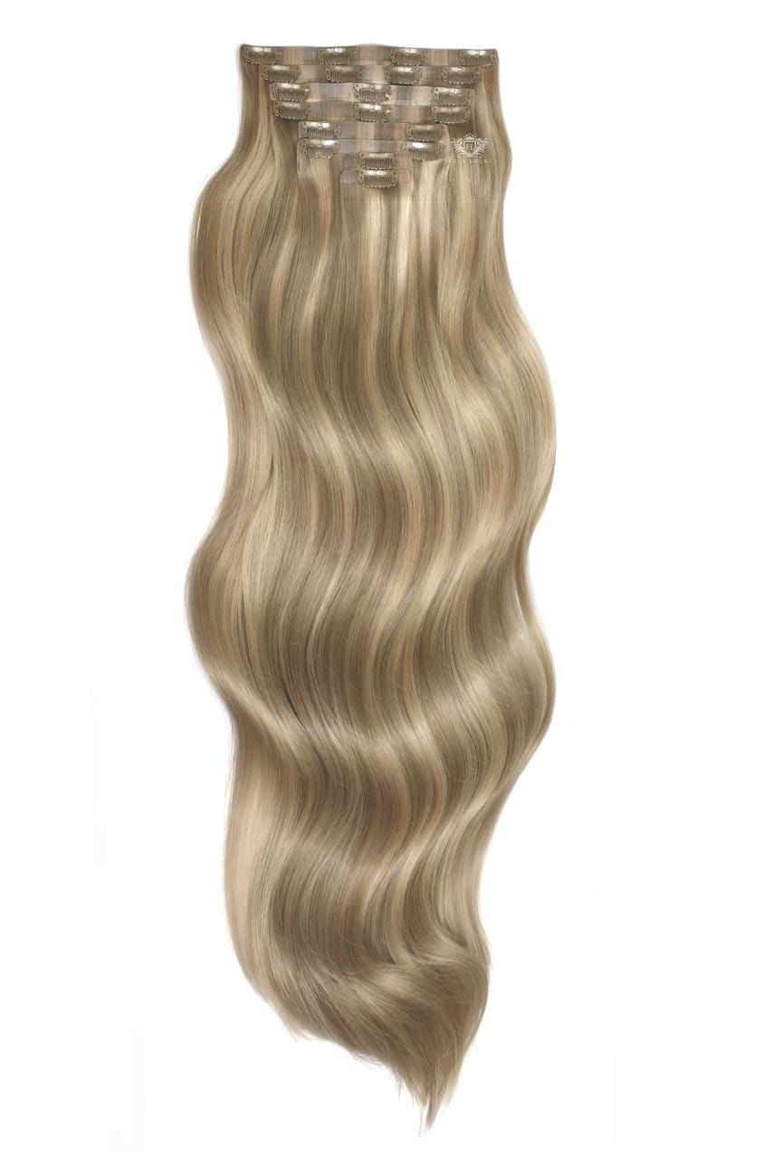 Image of Cappuccino - Luxurious 26" Silk Seamless Clip In Human Hair Extensions 300g