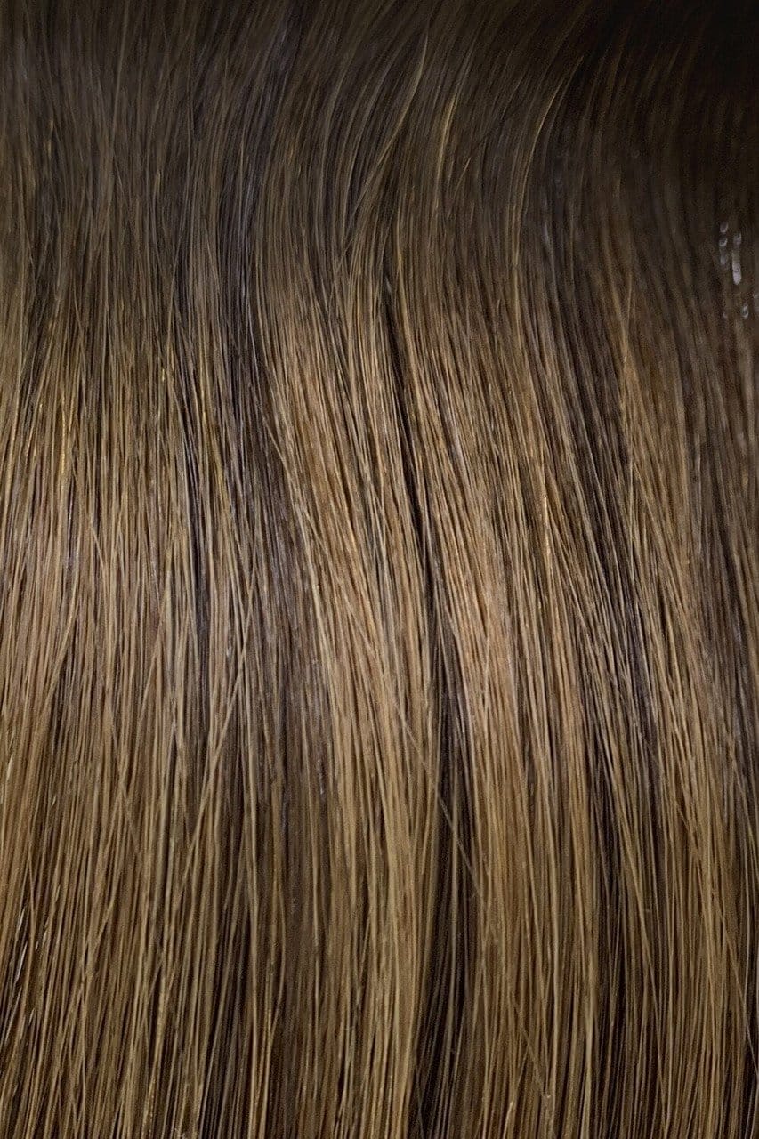 Image of Mochaccino - Volumizer 20" Silk Seamless Clip In Human Hair Extensions 60g :Rooted:| Foxy Locks