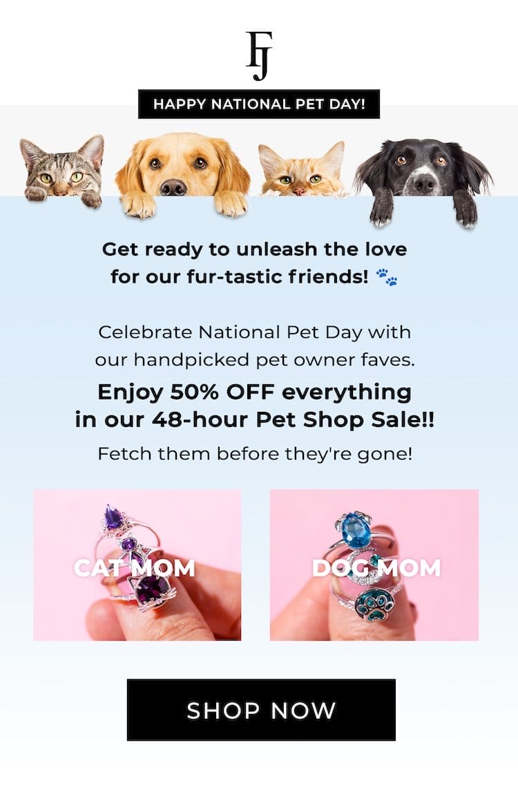 Pet Day Sale: 50% Off