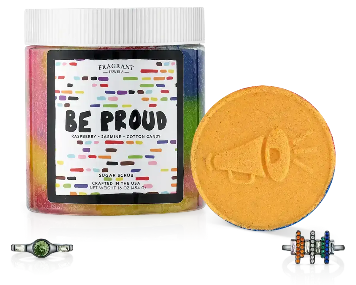 Image of Be Proud - Bath Bomb and Body Scrub Set