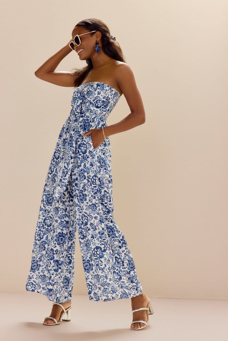 Image of Luella Adjustable Tie Lined Jumpsuit