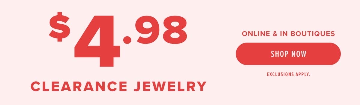 Shop \\$4.98 Jewelry!