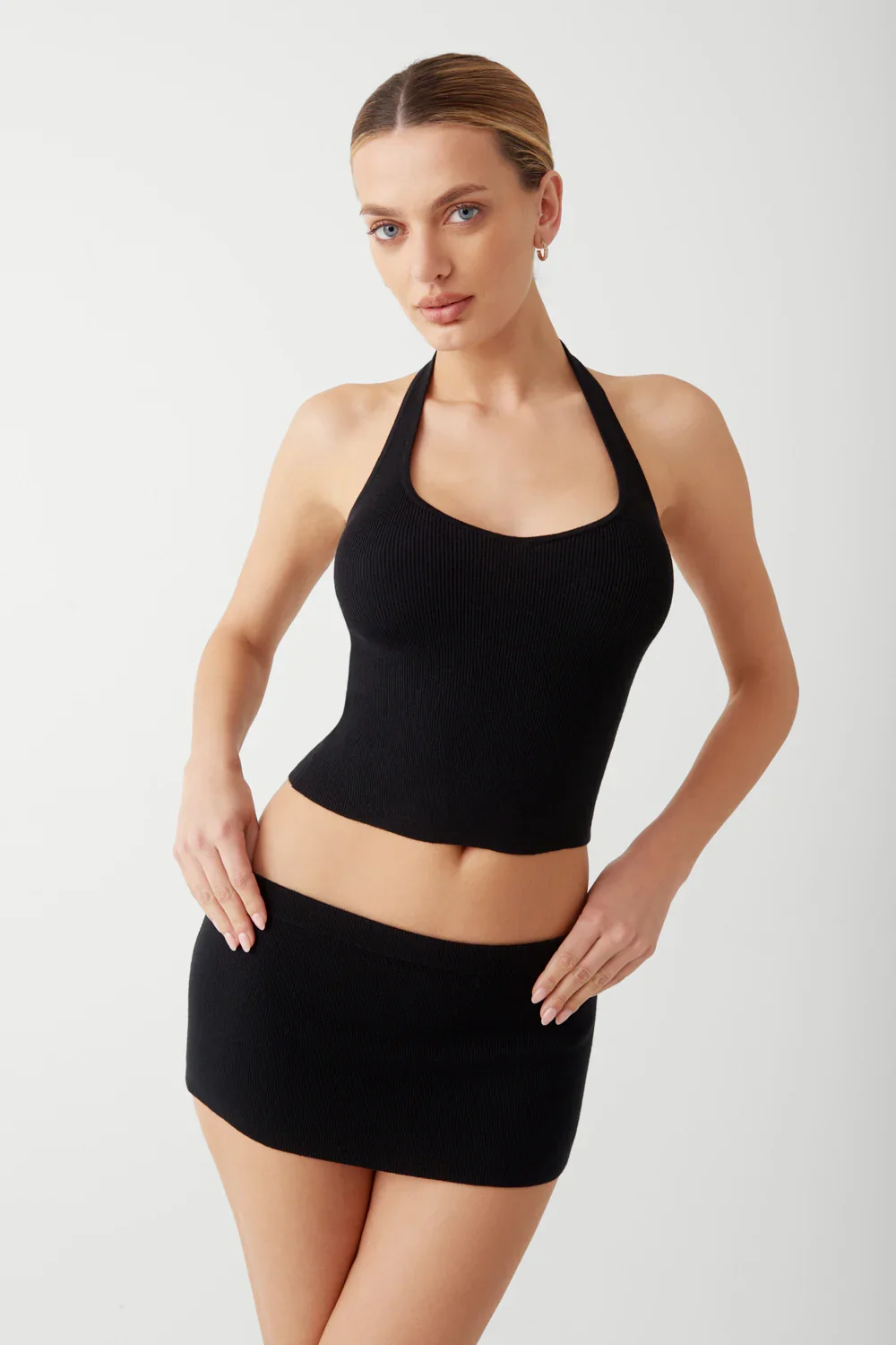 Image of Marialla Knit Halter Top - Black