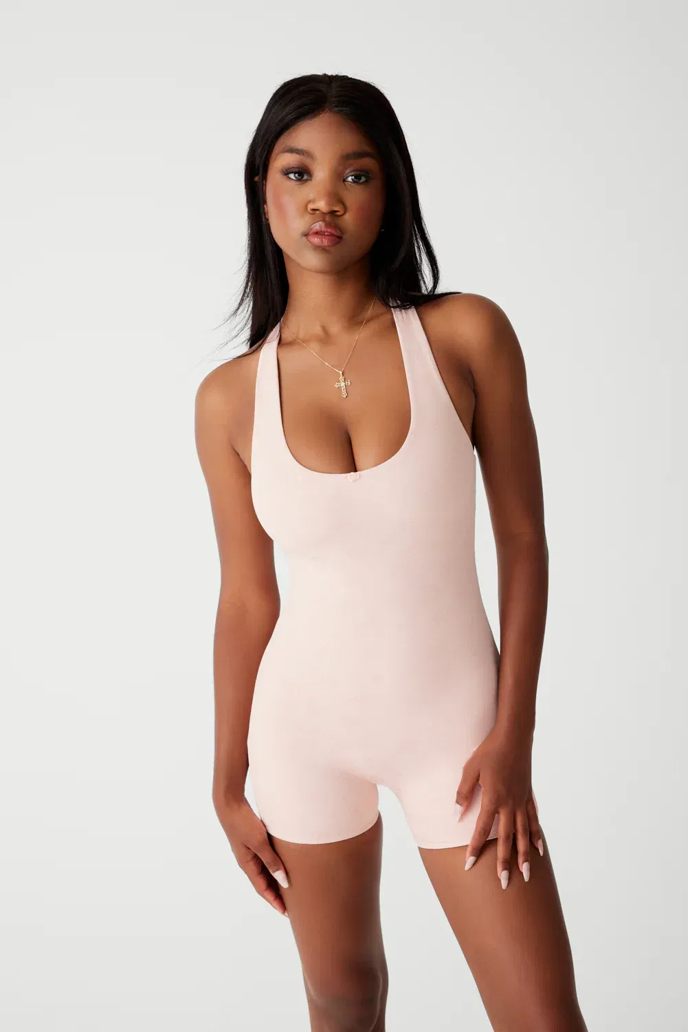 Image of Aurora Halter Bodysuit - Pink Petals