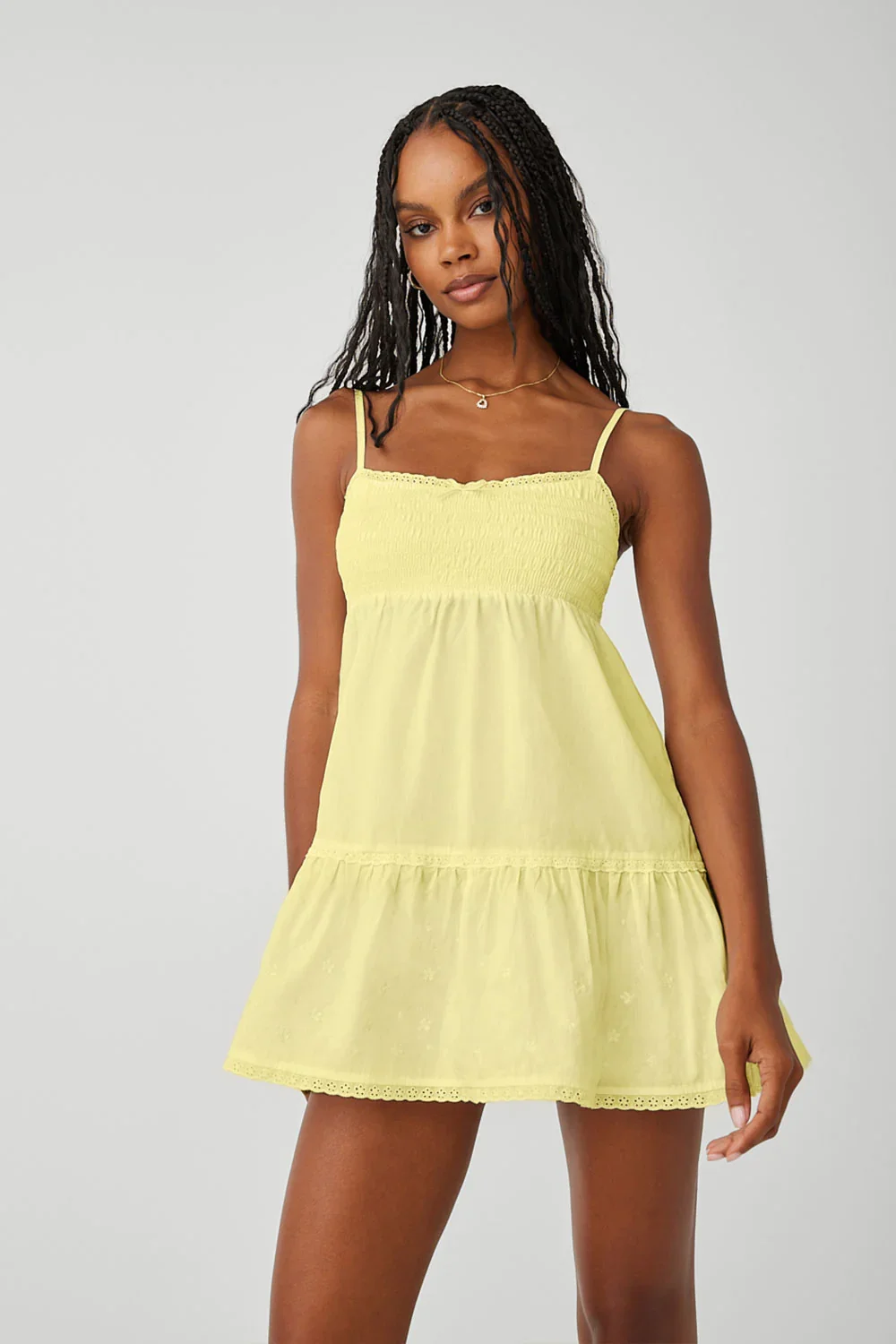 Image of Baby Embroidered Mini Dress - Honey Butter