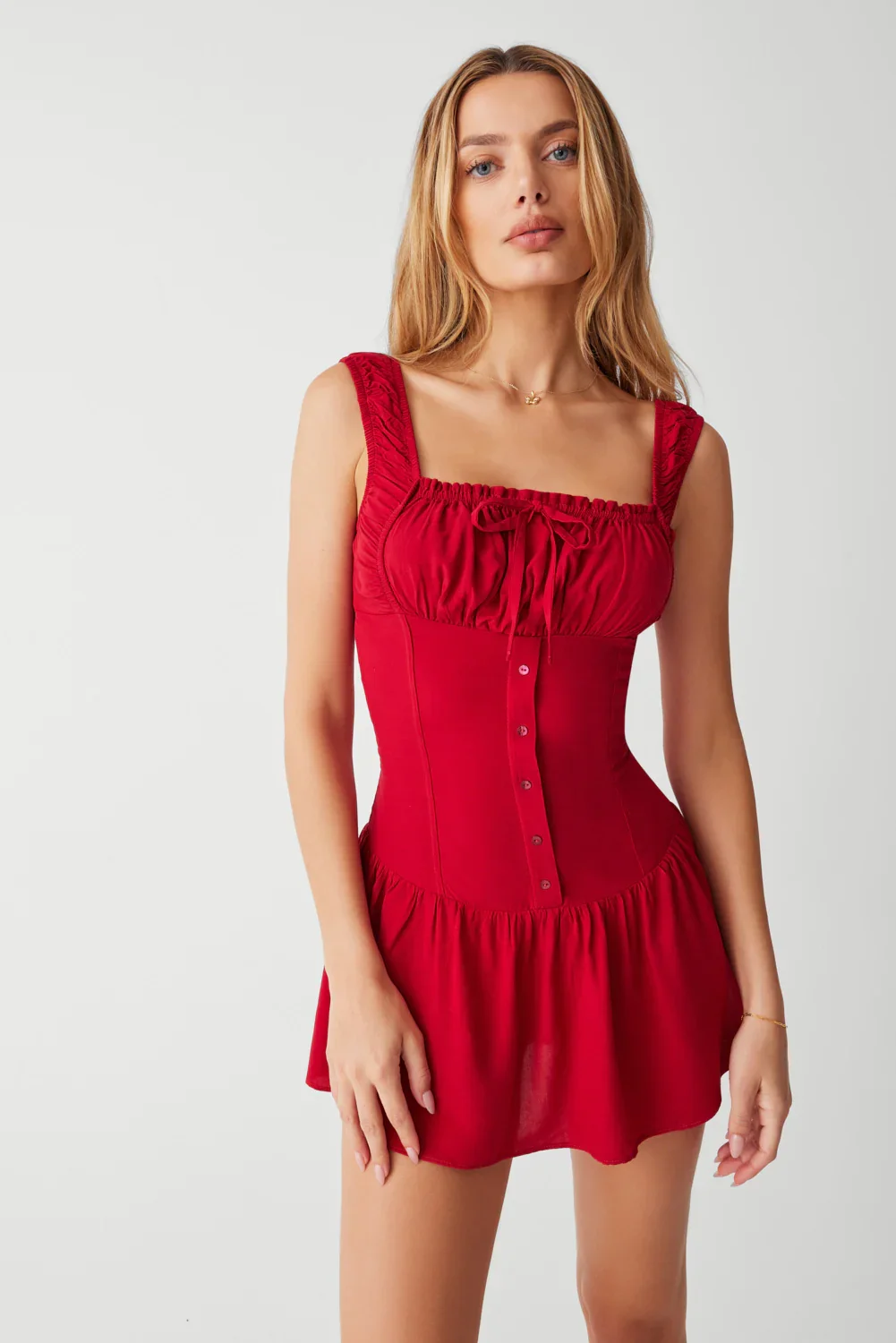 Image of Christa Ruffle Mini Dress - Romance