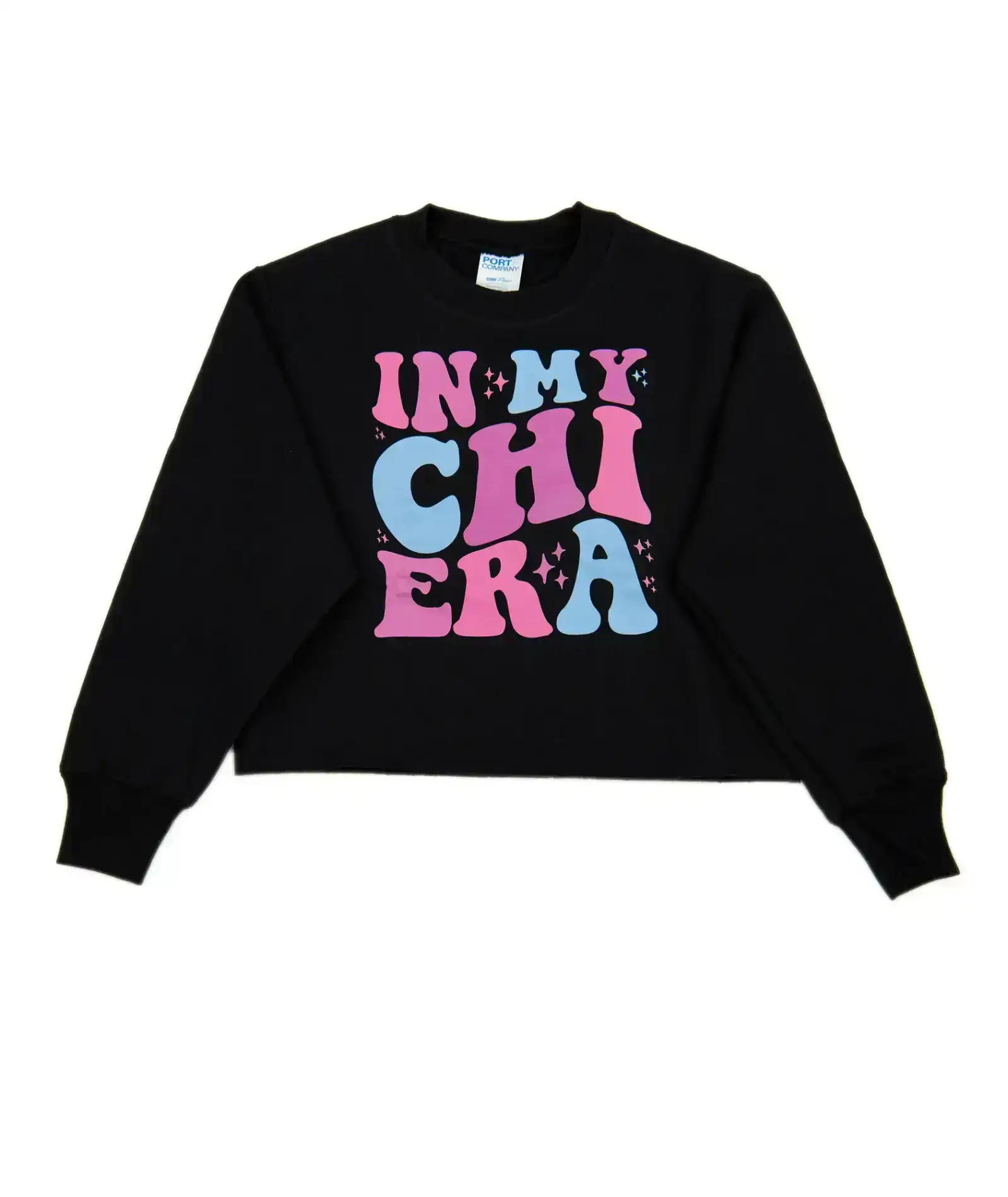 Image of Era Black Cropped Camp Sweatshirt