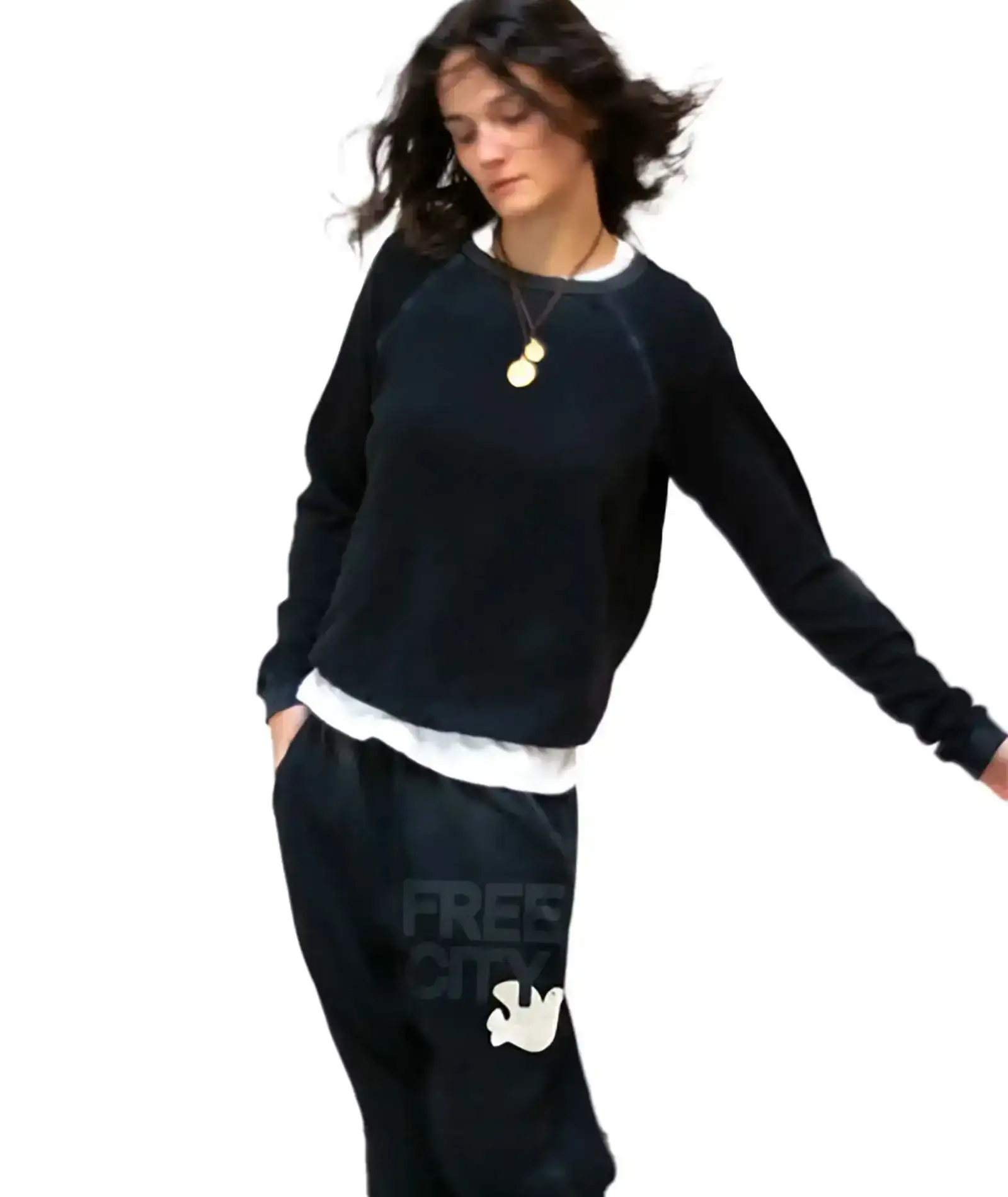 Image of FREECITY Women Lucky Rabbits Sweatshirt Superblack