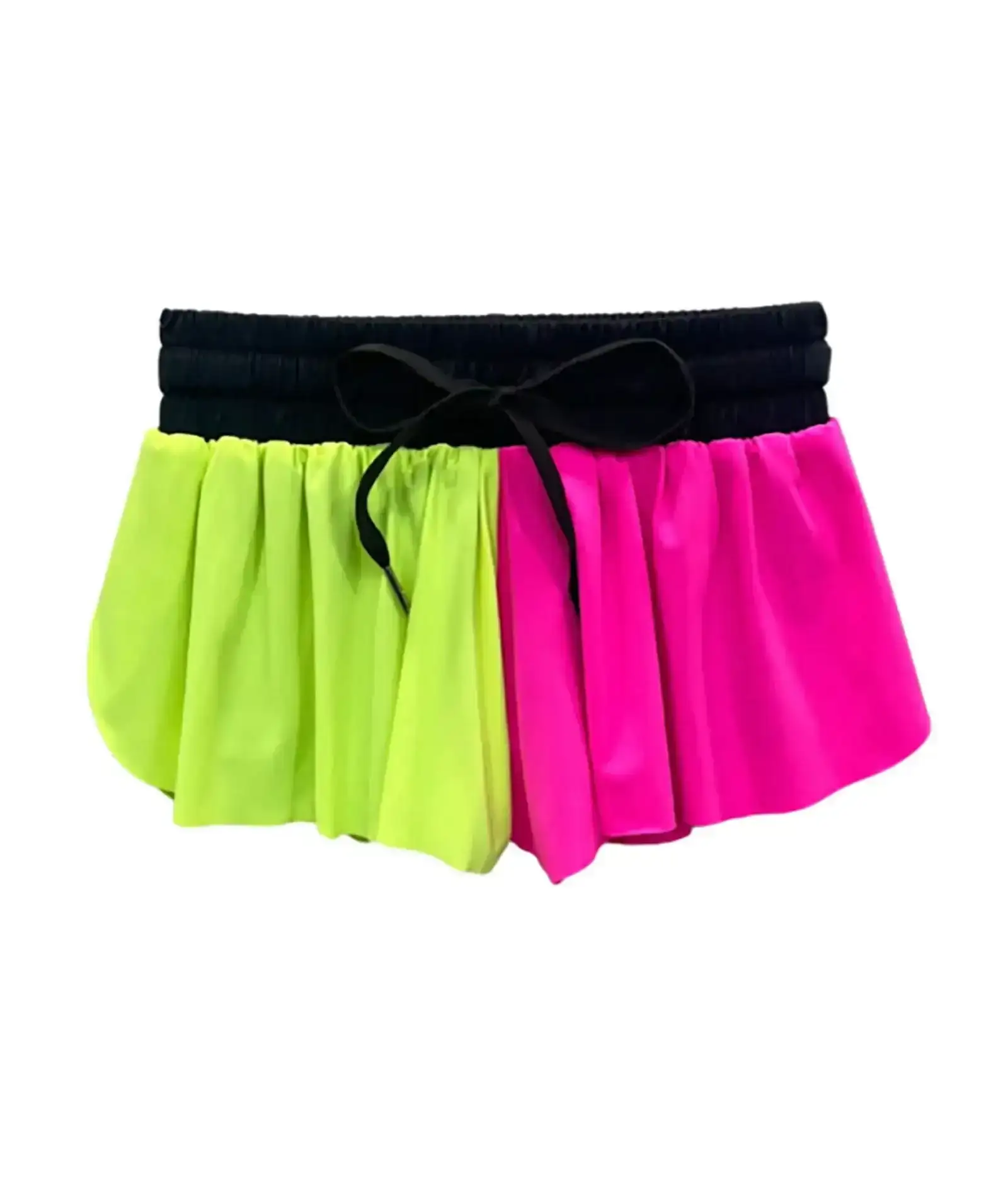 Image of Katie J NYC Girls Neon Color Block Farrah Shorts