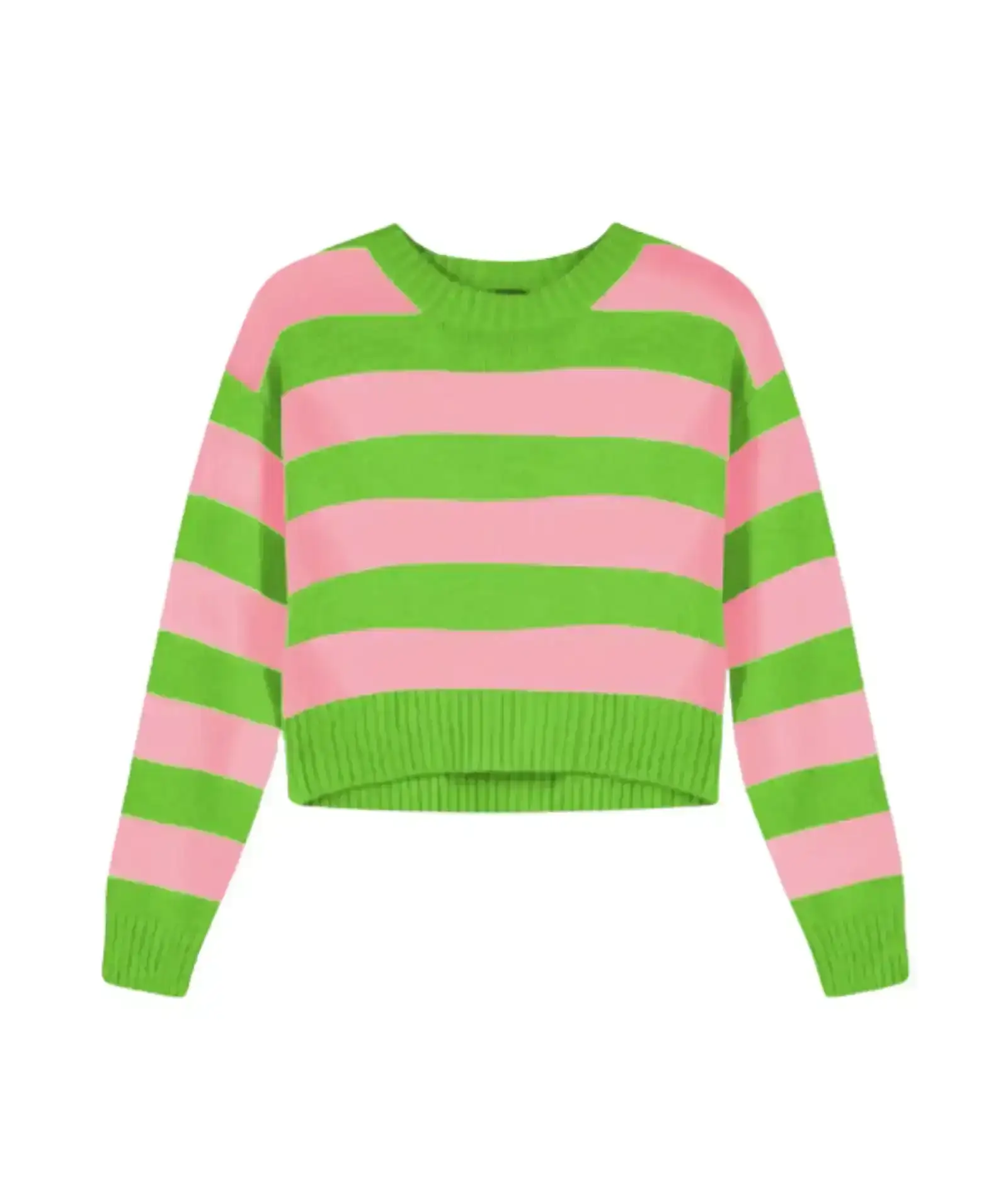 Image of Katie J NYC Girls Pink/Green Megan Sweater