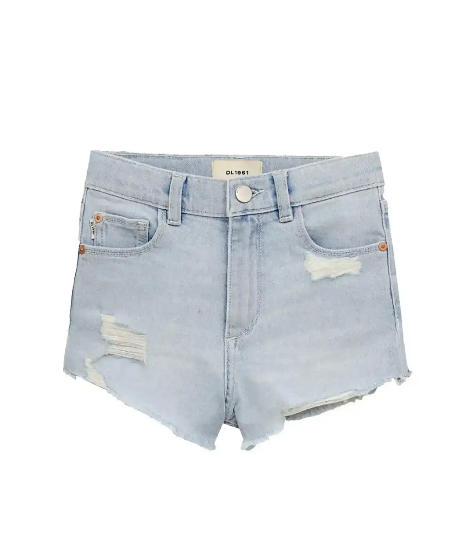 Image of DL1961 Girls Lucy Poolside Distressed High Rise Cut Off Shorts