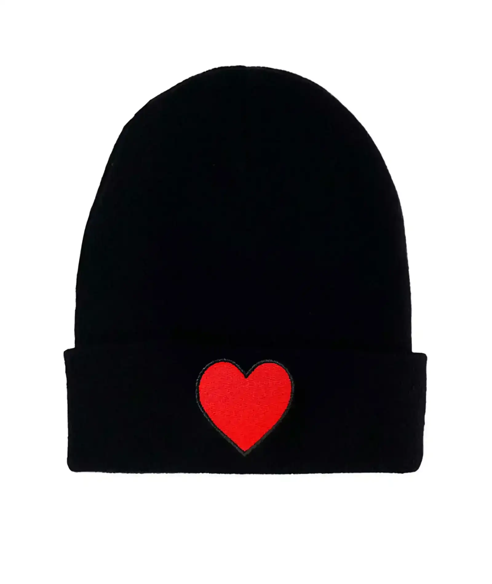 Image of Aviator Nation Women Heart Rib Beanie Black