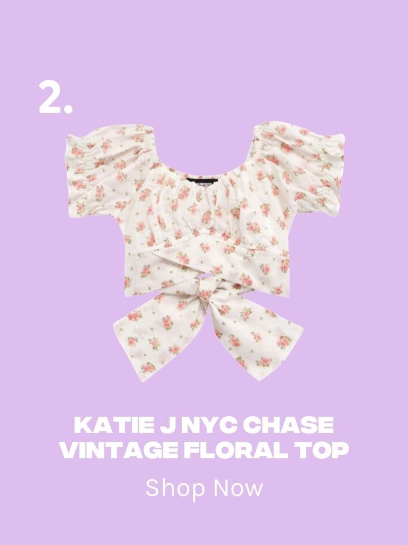 Katie J NYC Chase Vintage Floral Top