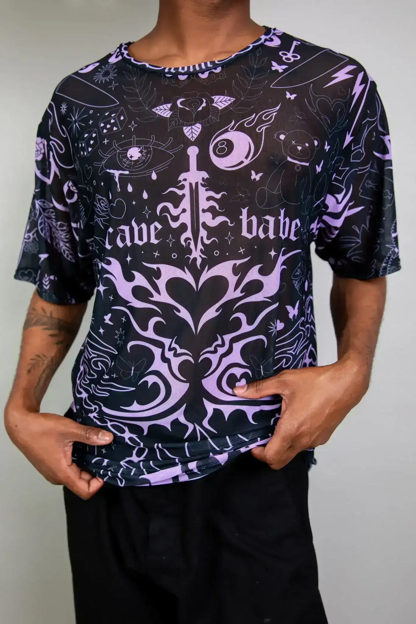 Image of Inkwork Mesh Oversized Tee