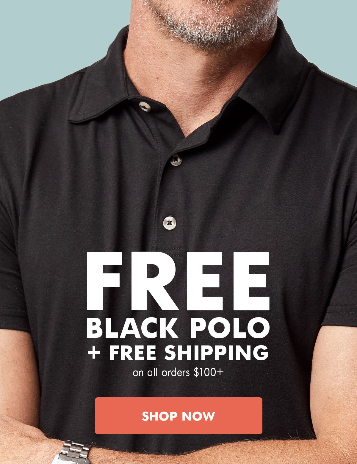 Free black polo and free shipping