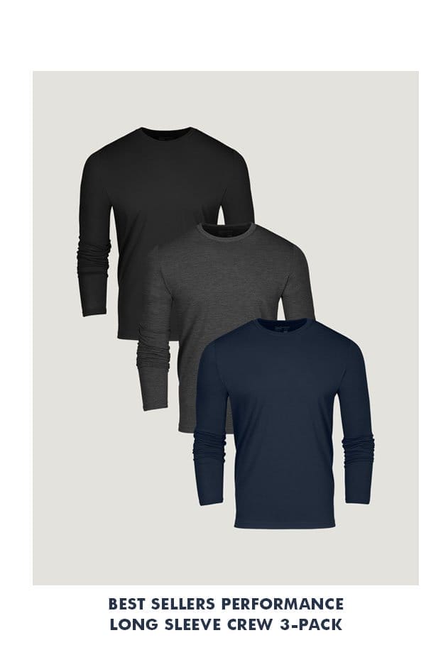 Best Sellers Performance Long Sleeve Crew 3-Pack