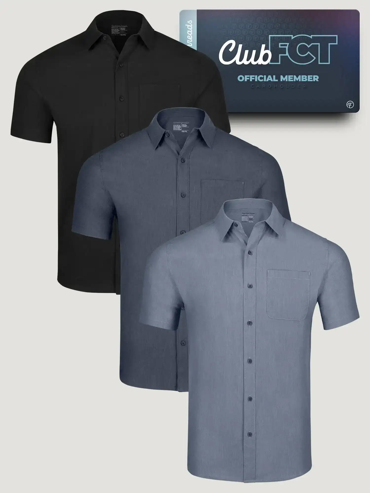 Image of Short Sleeve Stretch Button Up Best Sellers Member 3-Pack