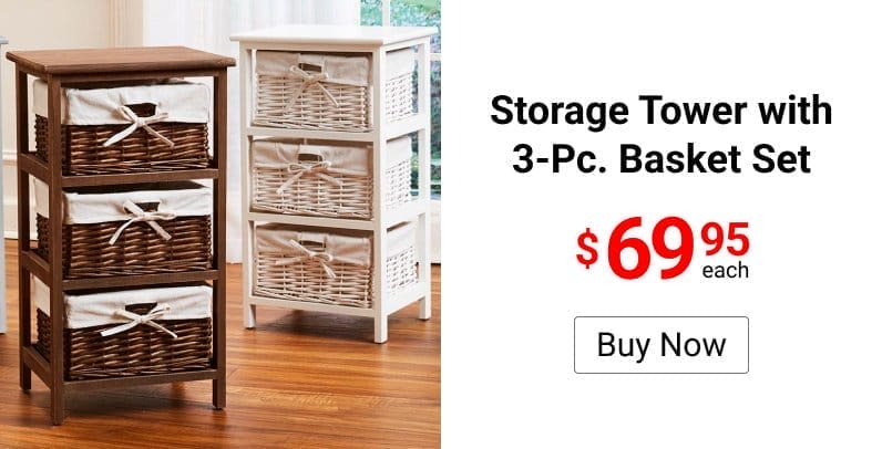 Storage Tower with 3-Pc. Basket Set