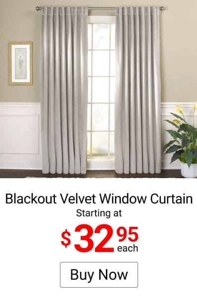 Blackout Velvet Window Curtain