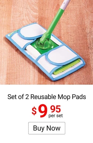 Set of 2 Reusable Mop Pads