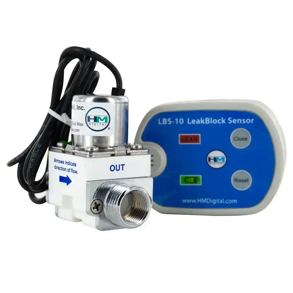 Image of HM Digital LBS-10 LeakBlock Sensor, 6 GPM max, 3/8" FNPT x 1/2" MBSP, 125 PSI