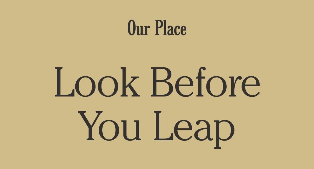 Our Place - Look Before You Leap