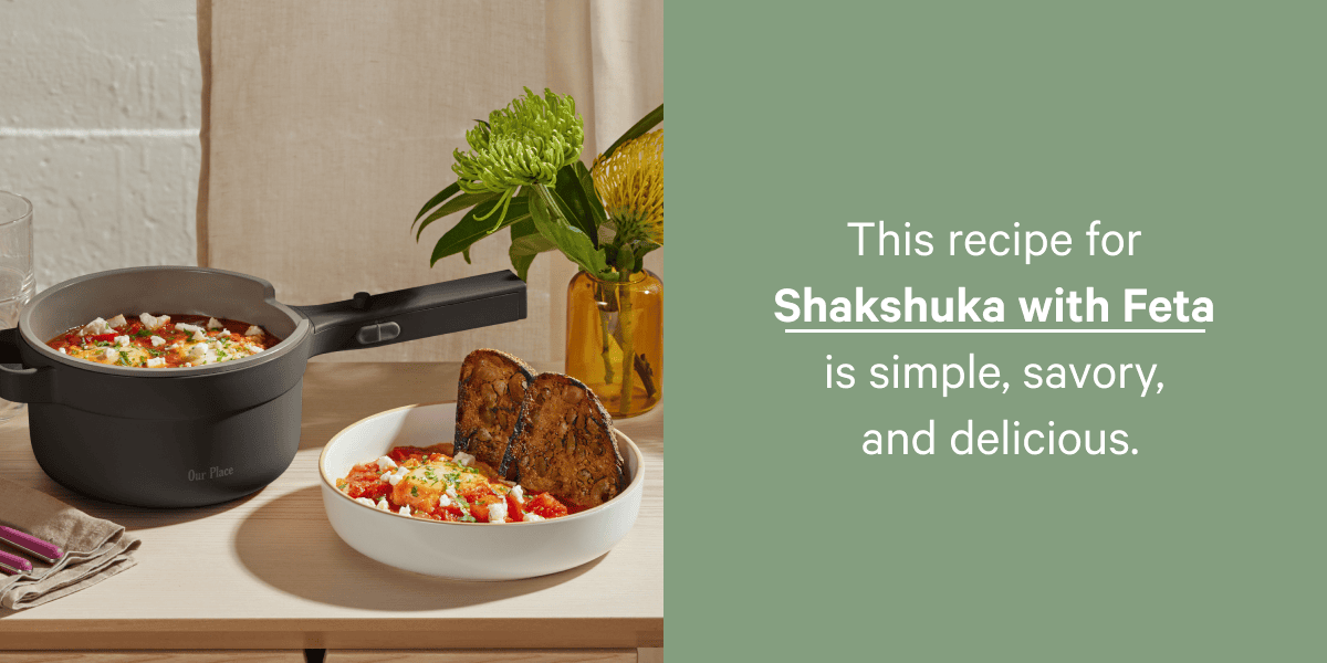 This recipe for Shakshuka with Feta is simple, savory, and delicious.