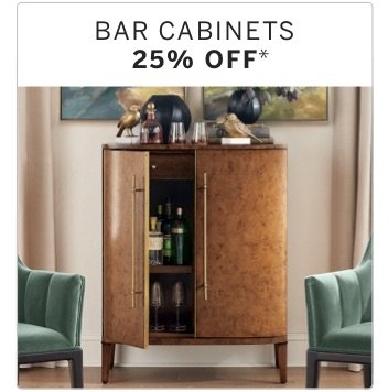 Bar Cabinets 25% Off*