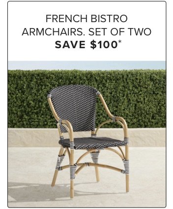 French Bistro Rattan Armchairs, Set of Two Save \\$100*