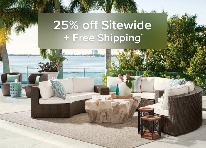 25% off sitewide + Free shipping*