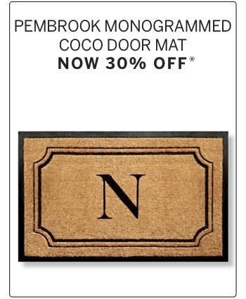 Pembrook Monogrammed Coco Door Mat Now 30% Off*