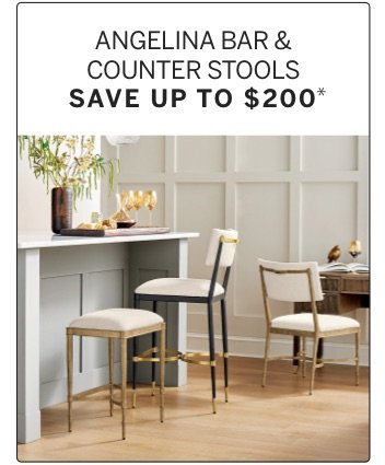 Angelina Bar & Counter Stools Save up to \\$200*