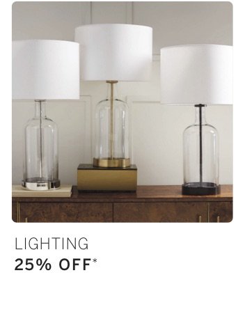 Lighting 25% off*