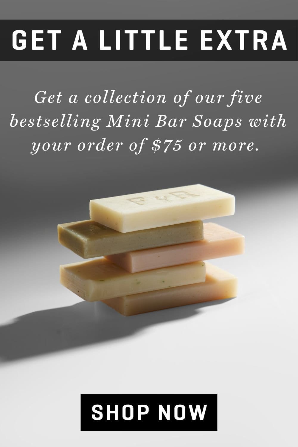 Five mini bar soaps