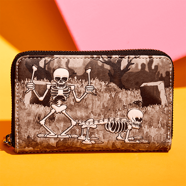 THE SKELETON DANCE ZIP AROUND WALLET