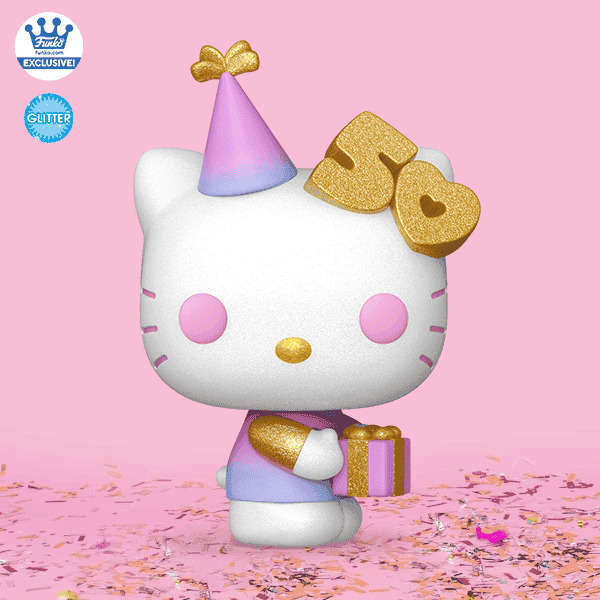 HELLO KITTY WITH GIFT (GLITTER)