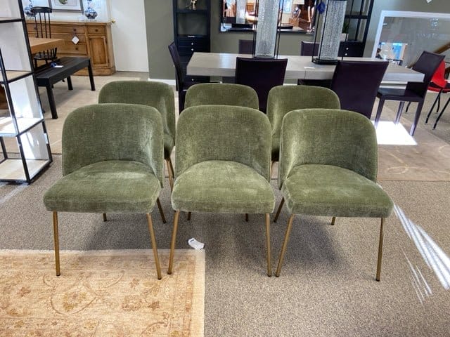  Set of 6 Graham Dining Chairs in Ivy Performance Velvet 