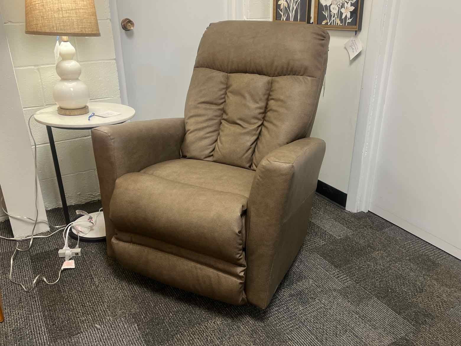 La-Z-Boy Taupe Leather Power Recliner