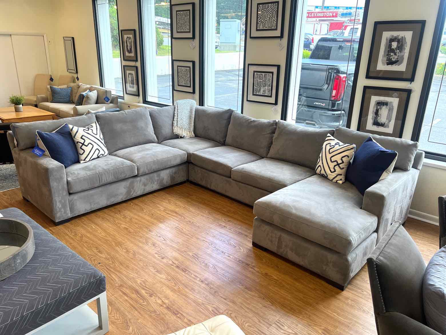 Crate & Barrel Sectional with Right Facing Chaise