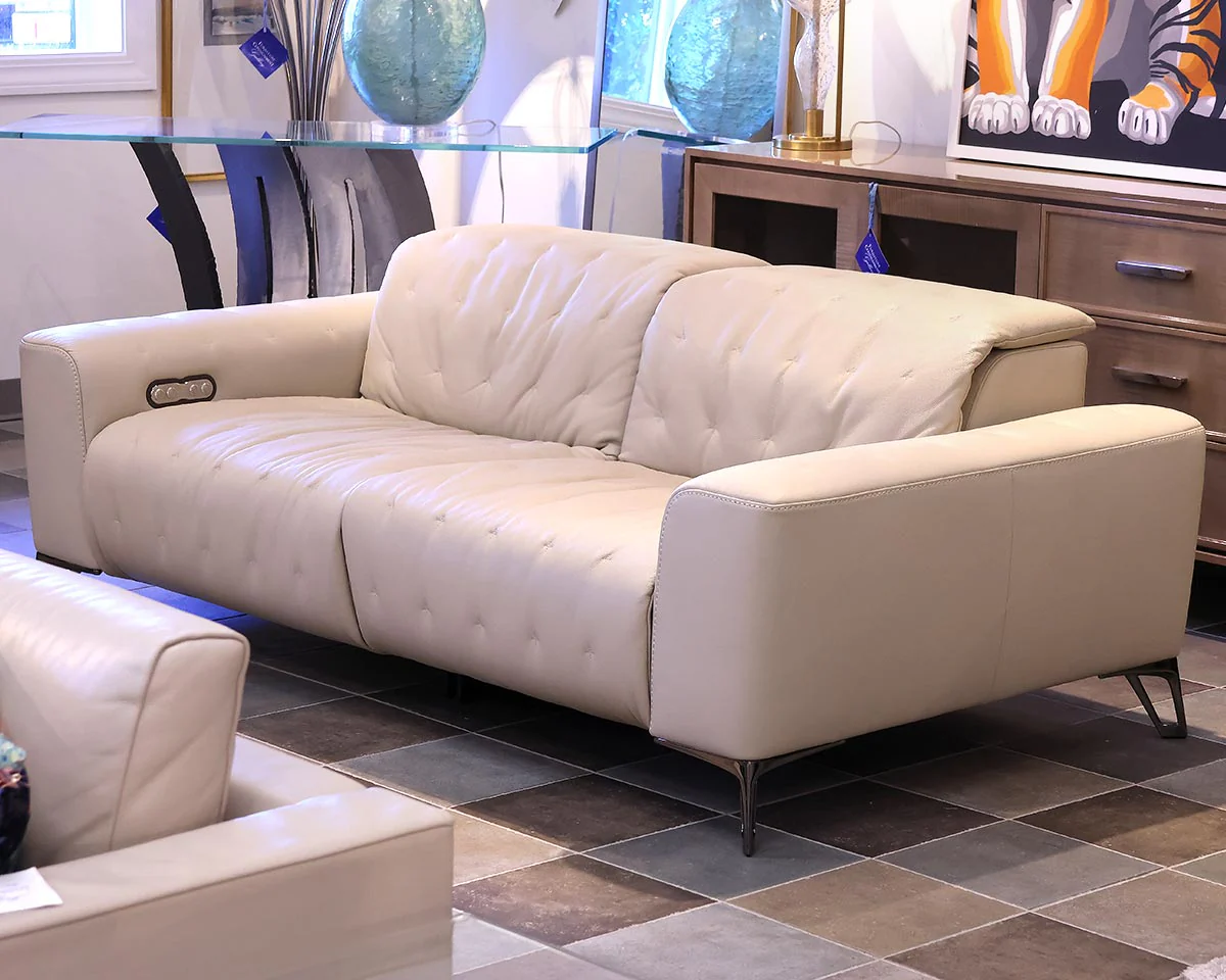 Roche Bobois Satellite 3 Modular Power Reclining Sofa in Sand Leather